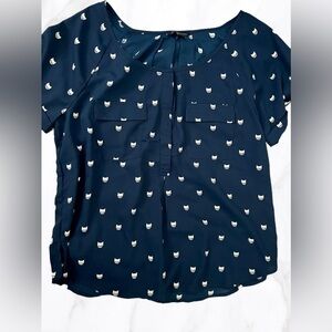 American Eagle Blue Shortsleeve Top